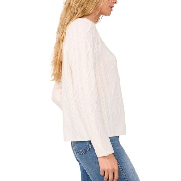 Vince Camuto Women's Cable Sweater Antique White Size XXL - Picture 2 of 10